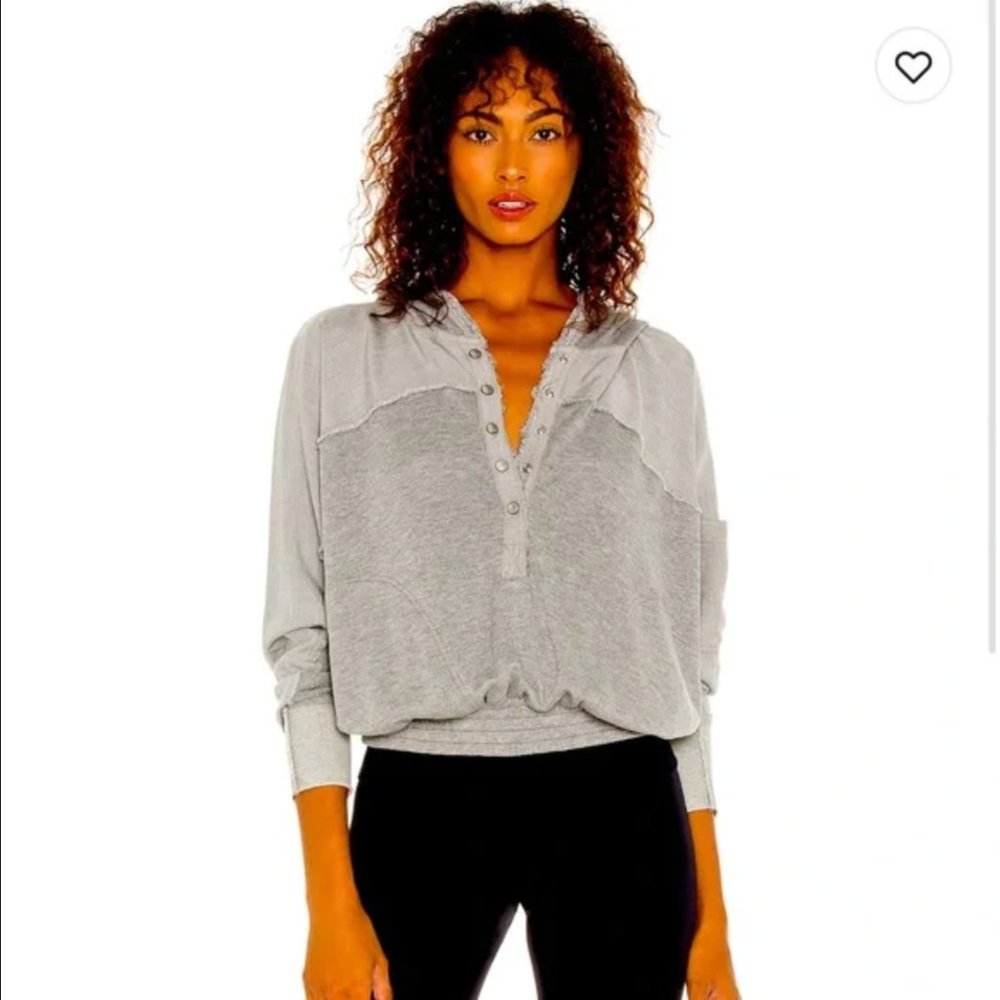 FP Movement Windy Meadow Hoodie - Gray, Size Small